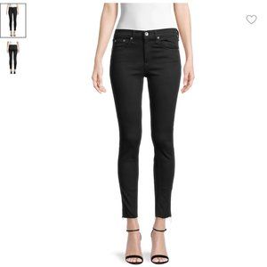 Rag & Bone Embroidered Logo Skinny Jeans Raw hem